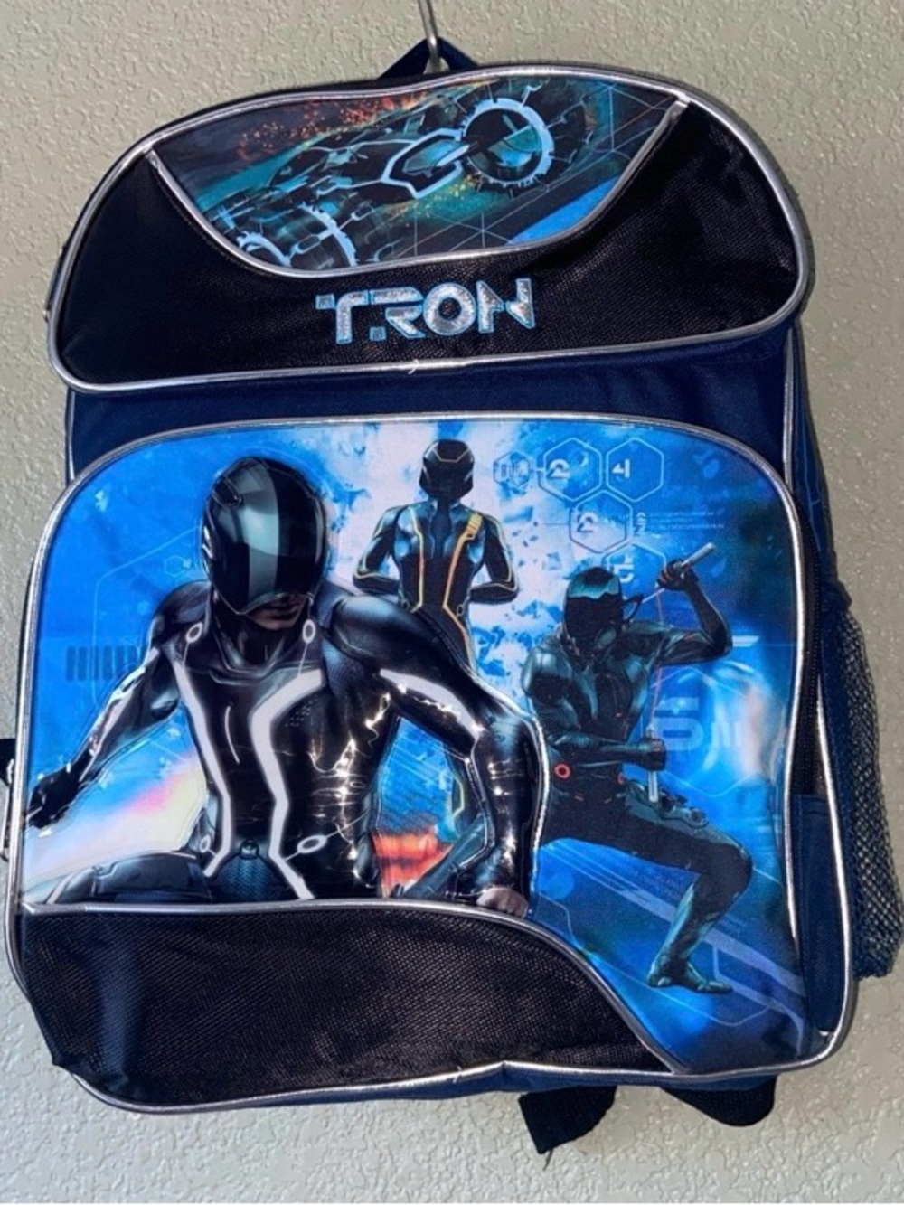 Disney -TRON- Large Reinforced School Backpack 16”Hx 12”Wx 6”D